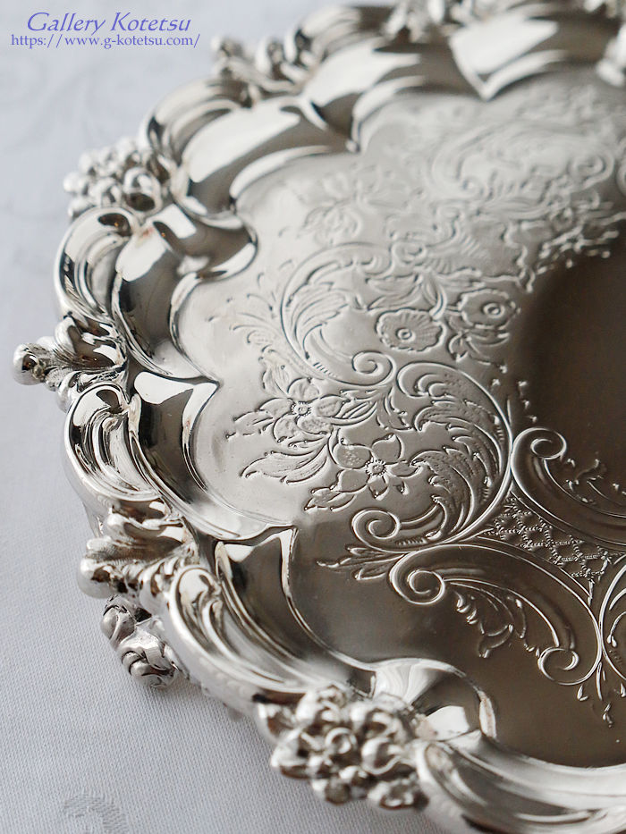 �p����� sterling siver �A���e�B�[�N�V���o�[�@�T�����@ antique silver salver