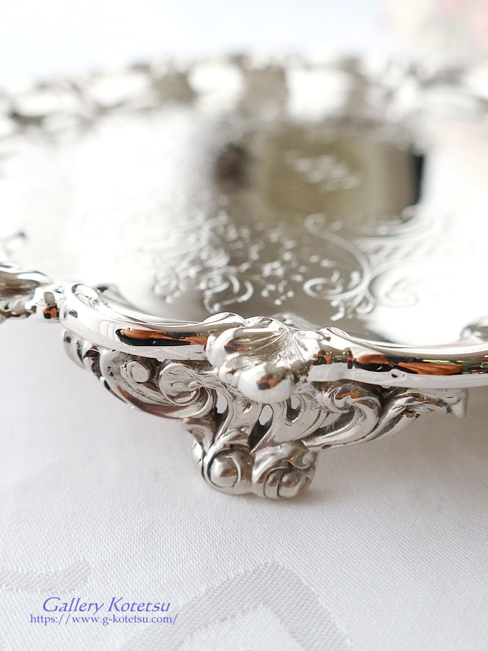 �p����� sterling siver �A���e�B�[�N�V���o�[�@�T�����@ antique silver salver