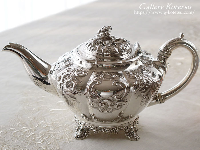 �p����� sterling siver antique silver tea pot �A���e�B�[�N�V���o�[�@�e�B�[�|�b�g