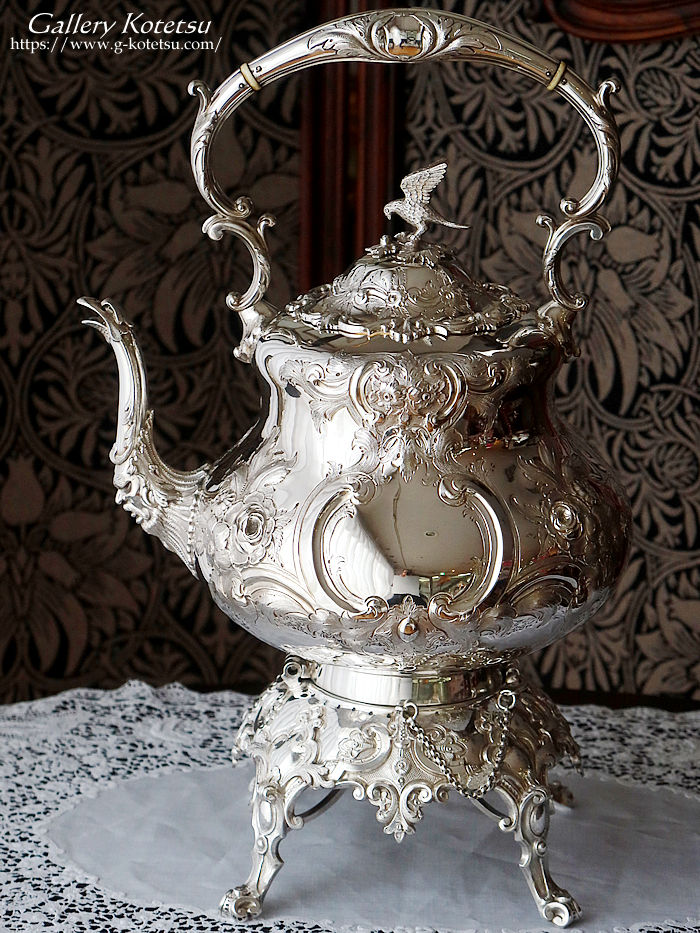 �p����� sterling siver �A���e�B�[�N�V���o�[�@�e�B�[�Z�b�g antique silver tea set louis tea kettle