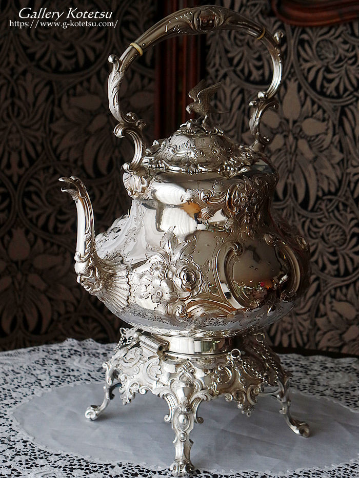 �p����� sterling siver �A���e�B�[�N�V���o�[�@�e�B�[�Z�b�g antique silver tea set louis tea kettle