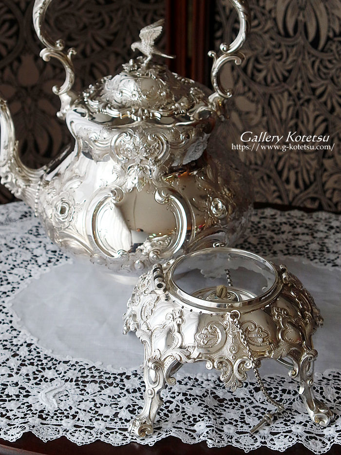 �p����� sterling siver �A���e�B�[�N�V���o�[�@�e�B�[�Z�b�g antique silver tea set louis tea kettle