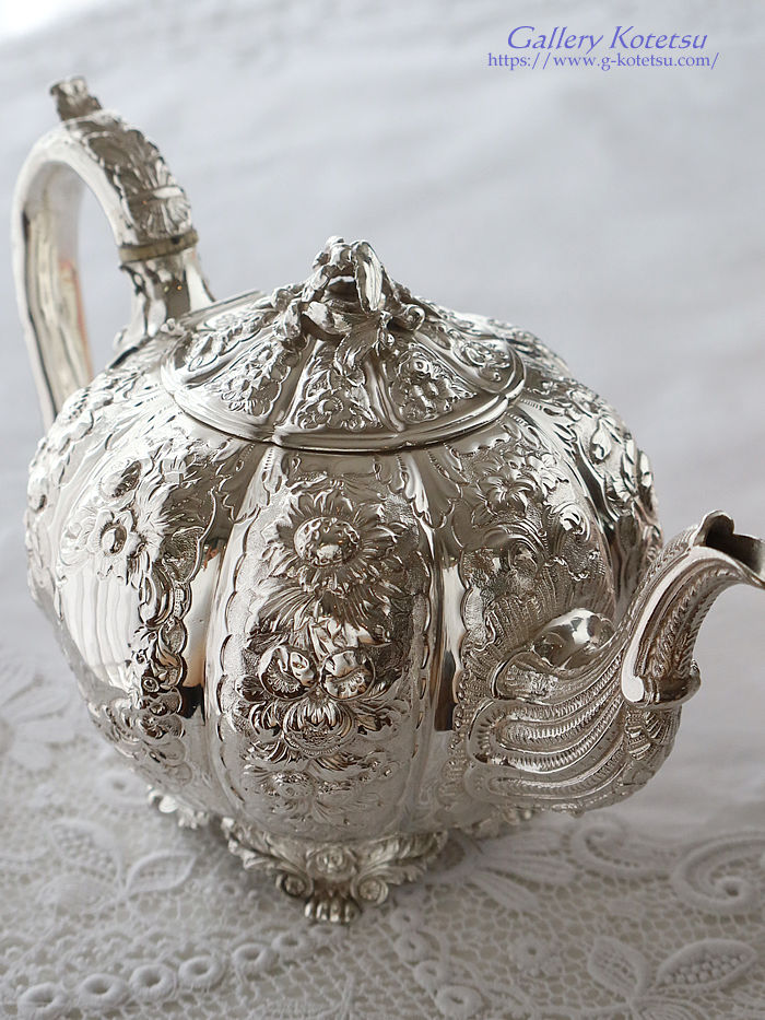 �p����� sterling siver antique silver tea pot �A���e�B�[�N�V���o�[�@�e�B�[�|�b�g