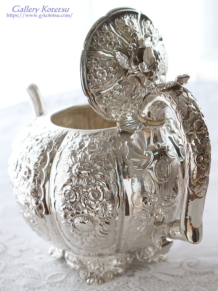 �p����� sterling siver antique silver tea pot �A���e�B�[�N�V���o�[�@�e�B�[�|�b�g