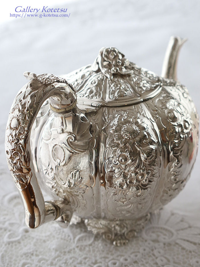�p����� sterling siver antique silver tea pot �A���e�B�[�N�V���o�[�@�e�B�[�|�b�g