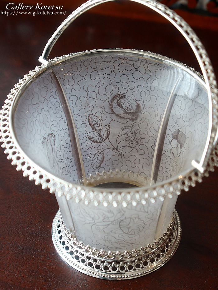 �p�����@�X�^�[�����O�V���o�[ antique silver basket