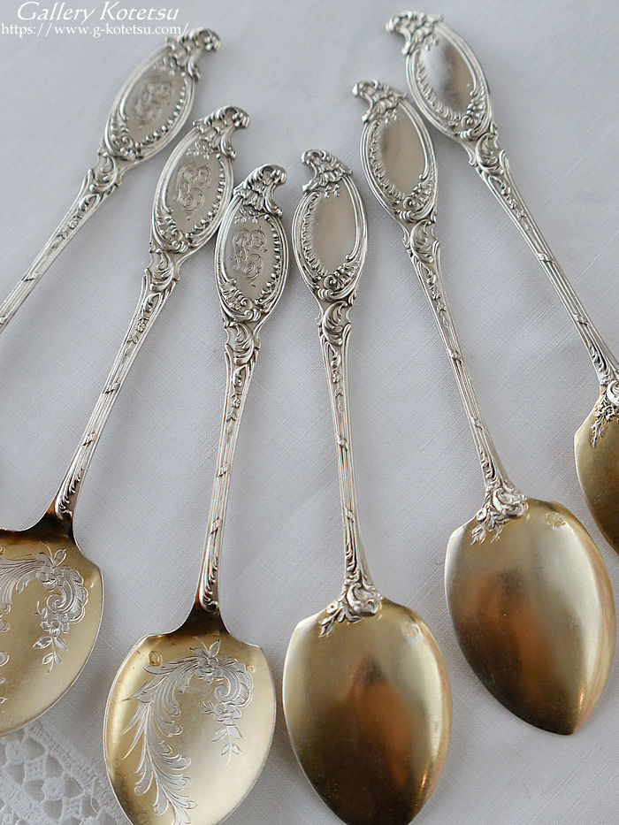 �A�C�X�N���[���X�v�[�� french silver icecream spoon antique silver