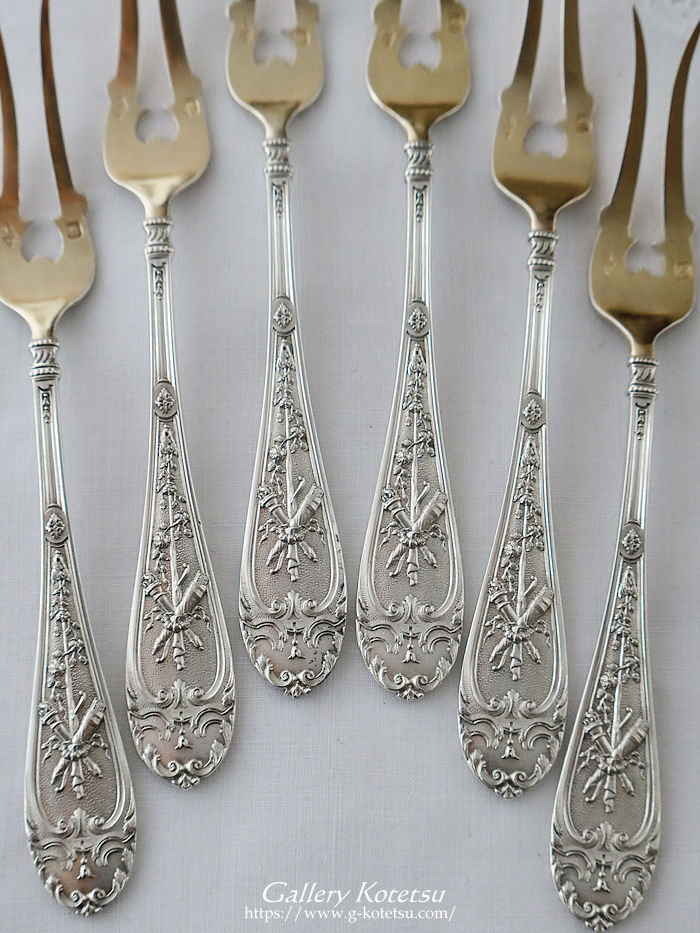 �t�����`�V���o�[�@antique silver dessert fork