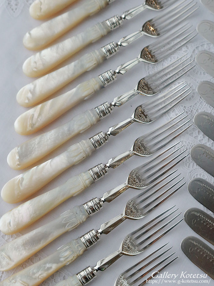 �p����� sterling siver antique silver dessert cutlery