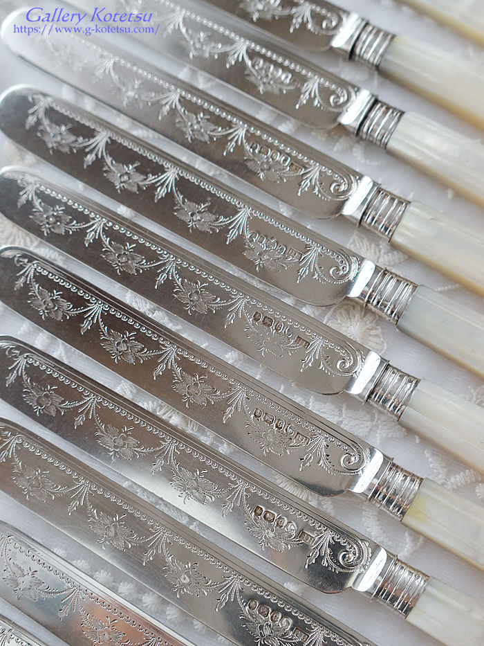 �p����� sterling siver antique silver dessert cutlery