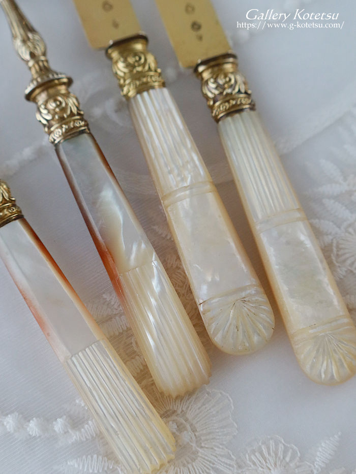 �t�����`�V���o�[�@�f�U�[�g�J�g�����[ antique silver dessert cutlery