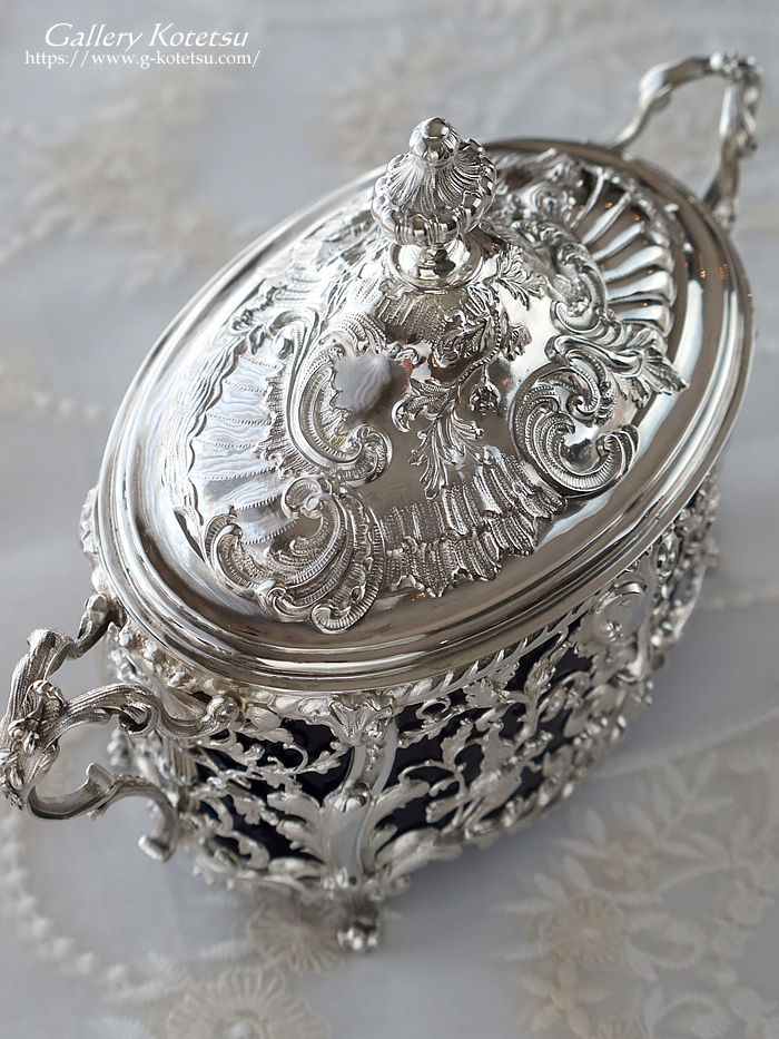 antique silver �A���e�B�[�N�V���o�[�@�t�����`�V���o�[�@�O���X�{�b�N�X