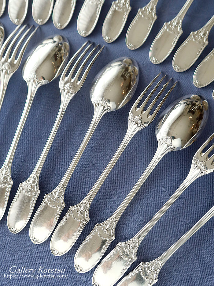 �V���o�[�f�U�[�g�J�g�����[�@french silver dessert cutlery