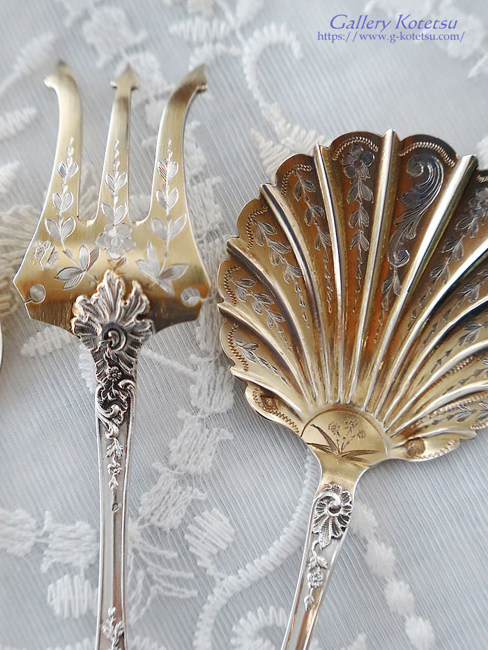 �t�����`�V���o�[�@antique silver dessert fork