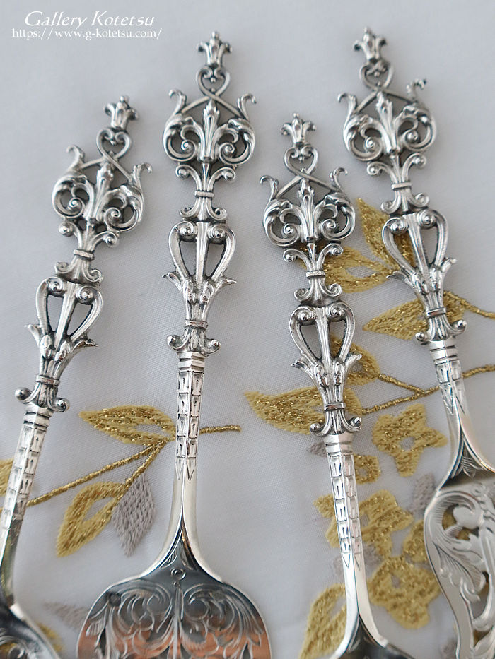 �A���e�B�[�N�V���o�[�@�X�B�[�g�~�[�g�T�[���B�X french silver antique serving set