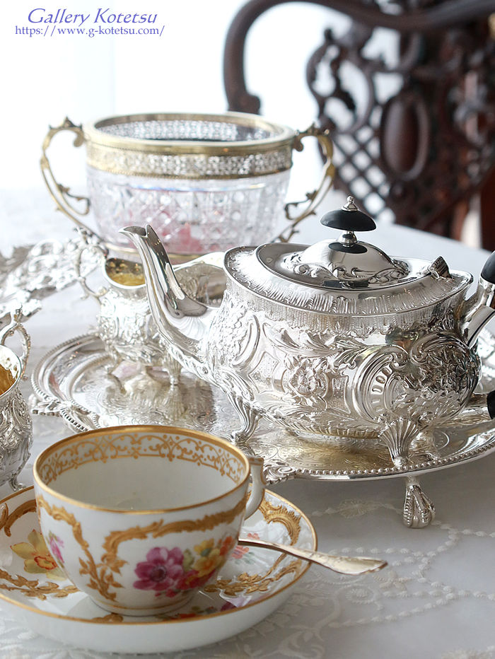 �p����� sterling siver �A���e�B�[�N�V���o�[�@�e�B�[�Z�b�g antique silver tea set