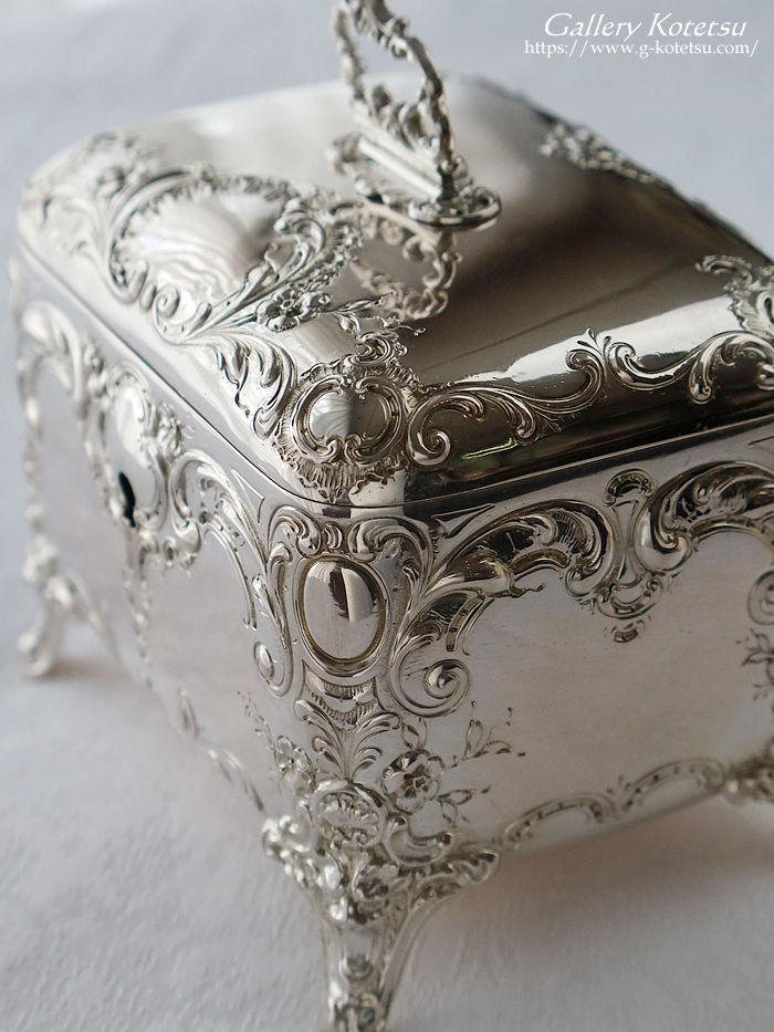 �e�B�[�L���f�B�{�b�N�X�@�I�[�X�g���A�E�n���K���[ antique silver tea caddy box Austro-Hangarian