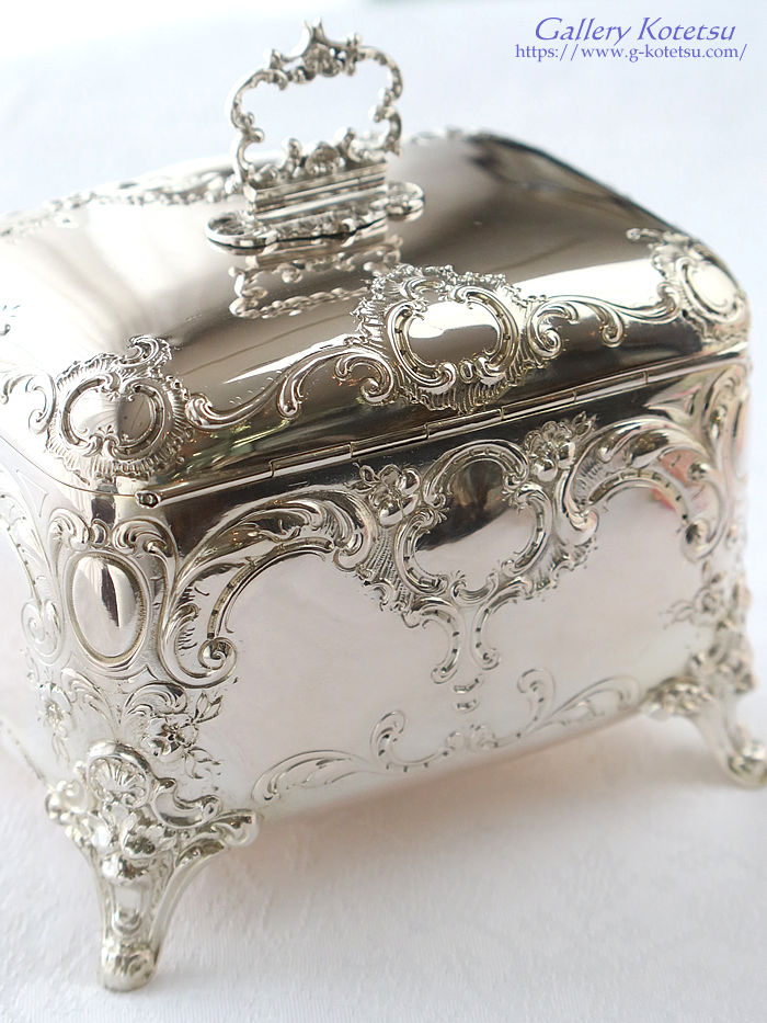 �e�B�[�L���f�B�{�b�N�X�@�I�[�X�g���A�E�n���K���[ antique silver tea caddy box Austro-Hangarian