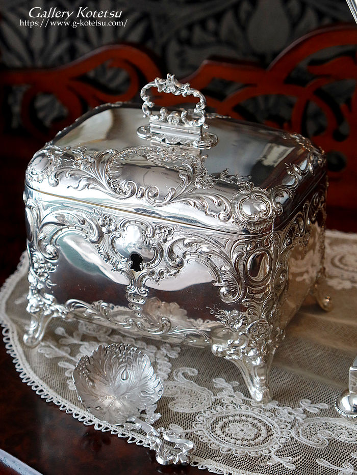 �e�B�[�L���f�B�{�b�N�X�@�I�[�X�g���A�E�n���K���[ antique silver tea caddy box Austro-Hangarian