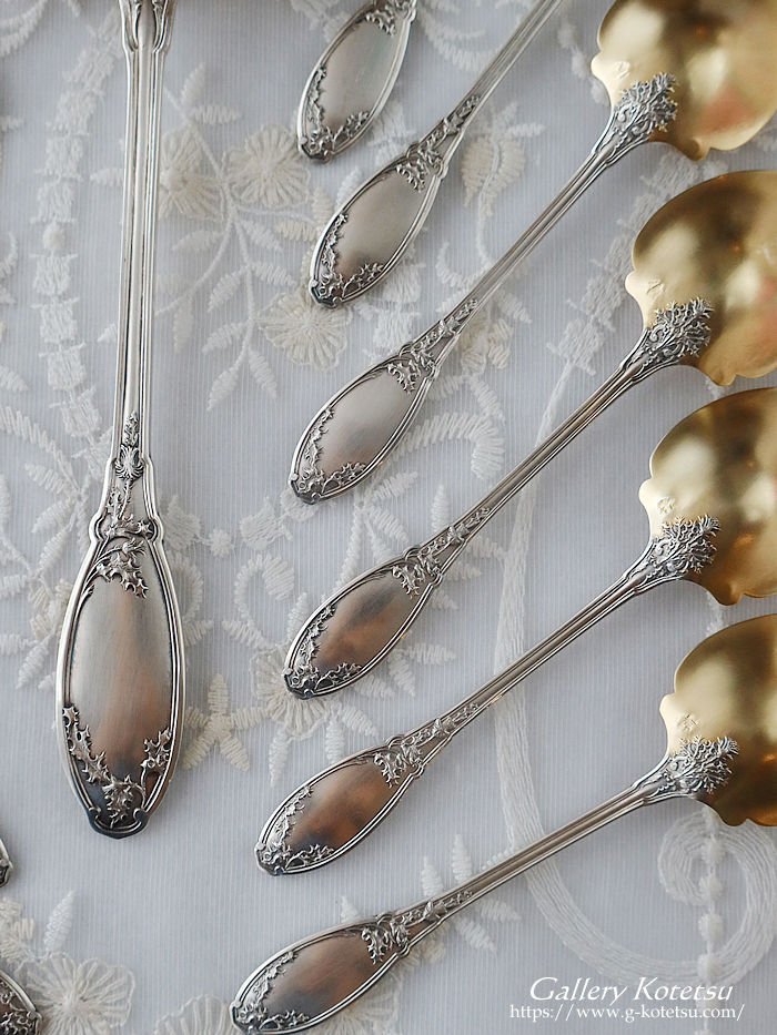 �t�����`�V���o�[ antique silver strawberry service