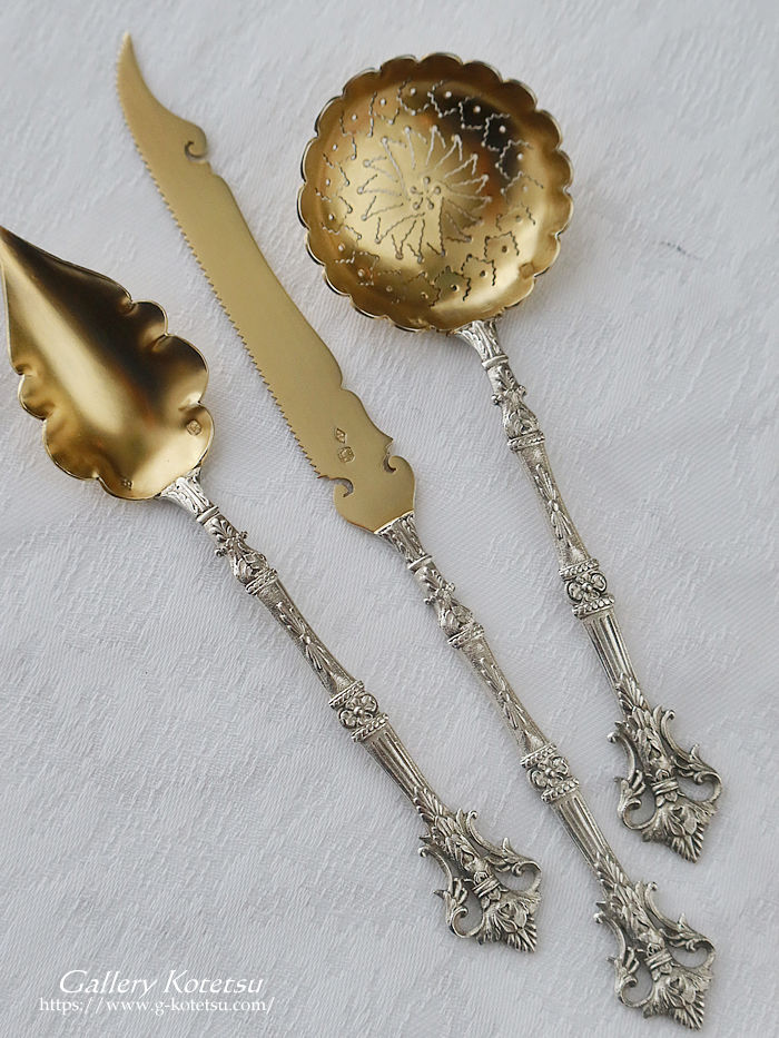 �t�����`�V���o�[ antique silver strawberry service