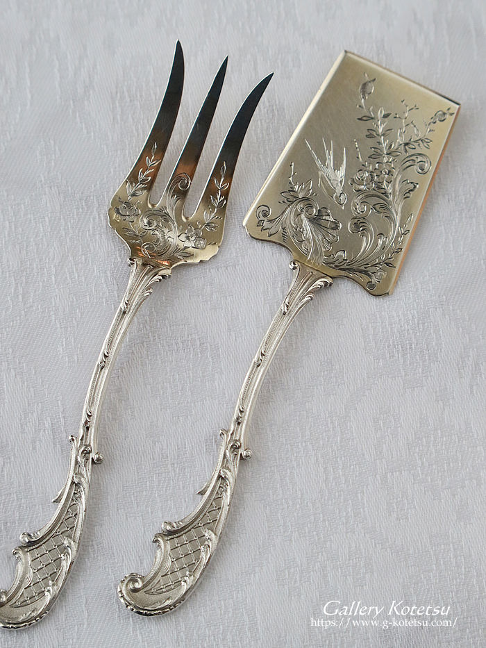 �t�����`�V���o�[ antique silver Foiegras service
