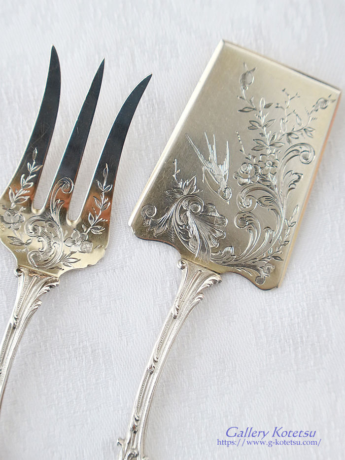 �t�����`�V���o�[ antique silver Foiegras service