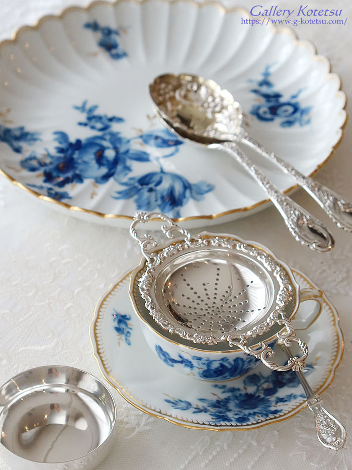 �A���e�B�[�N�V���o�[�@�e�B�[�X�g���[�i�[ antique silver tea strainer